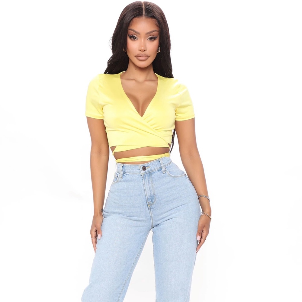 NWT- Wrap Crop Top